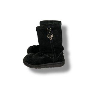 UGG Big Kids' Larynn Boots in Black Girls Size 6/Woman’s 8